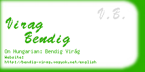 virag bendig business card